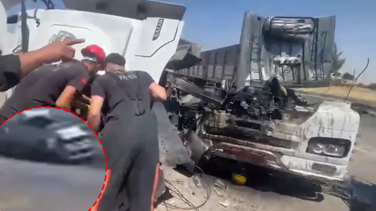 Şanlıurfa’da feci kaza! TIR kamyona ok gibi saplandı: Sürücünün kahreden son anları kamerada…