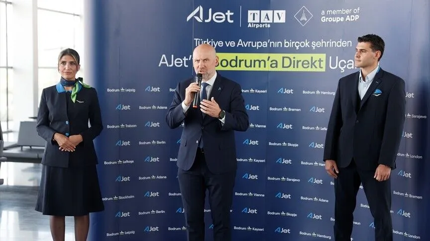 AJet, Milas-Bodrum Havalimanı'ndan Avrupa'ya direkt uçuşlara başladı