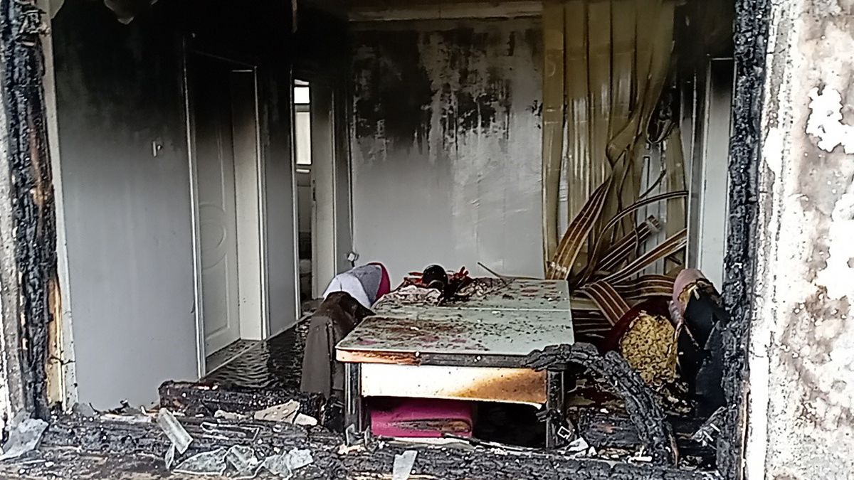 Tokat’ta yanan ev kullanılmaz hale geldi
