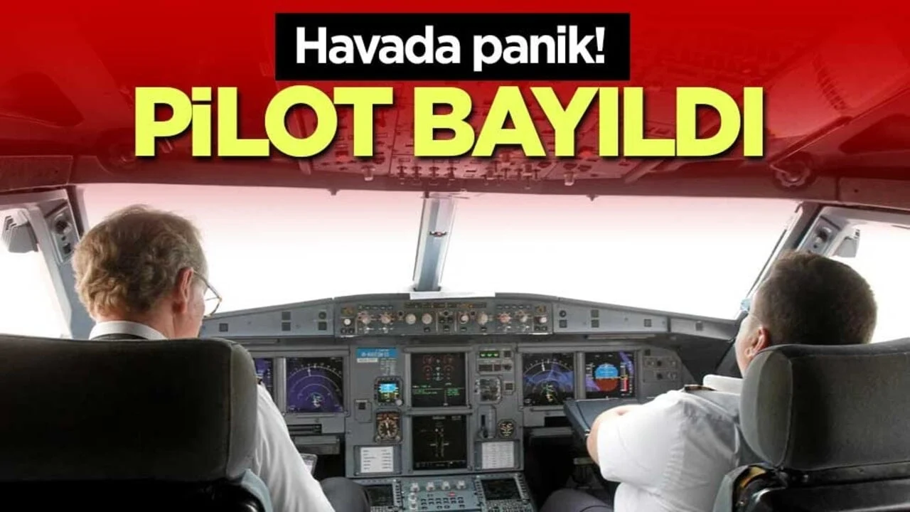 Havada panik! Pilot bayıldı