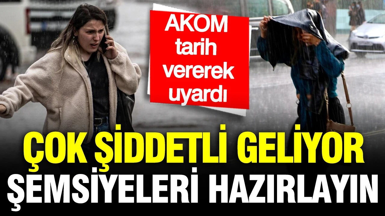 AKOM tarih verdi: Gök gürültülü sağanak geri geliyor