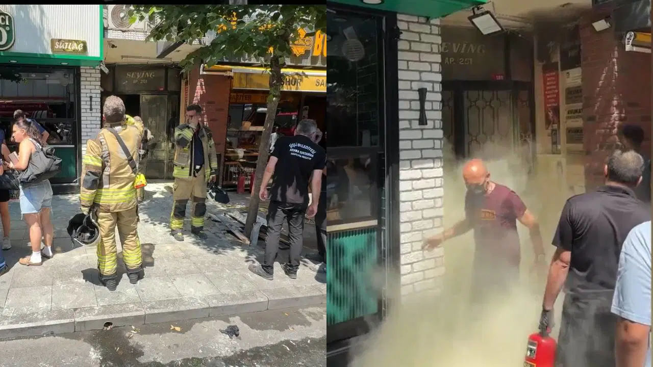 Şişli’de panik anları... 6 katlı binada patlama sonrasında yangın çıktı