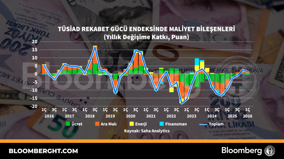 TÜSİAD rekabet gücü endeksinde maliyet bileşenleri