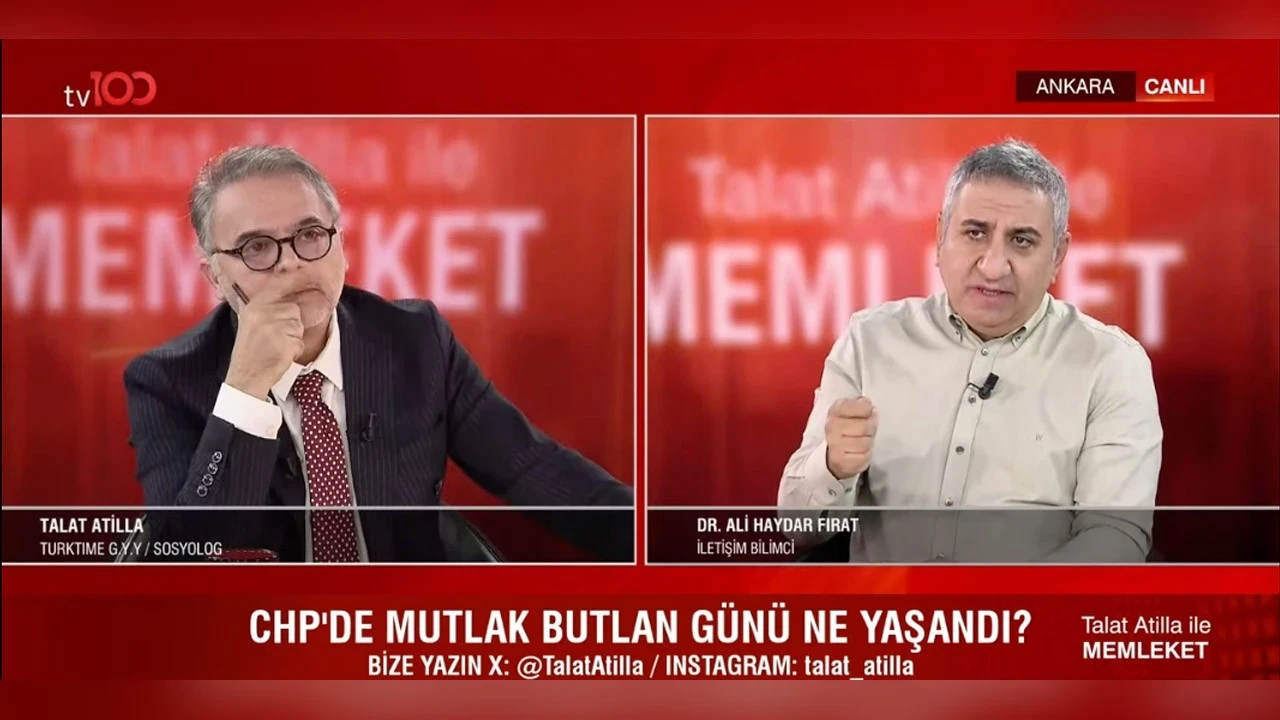 Ali Haydar Fırat tv100'de: "İmamoğlu partiyi kendine siper etti, CHP futbol kulübü gibi yönetilmez"