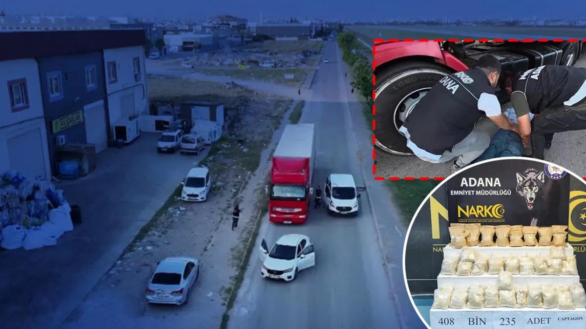 Adana'da dev operasyon: TIR'ın gizli bölmesinden binlerce uyuşturucu hap ele geçirildi!