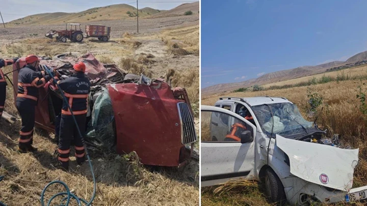 Çankırı'da feci kaza: 1'i çocuk 3 kişi hayatını kaybetti, 4 kişi yaralandı