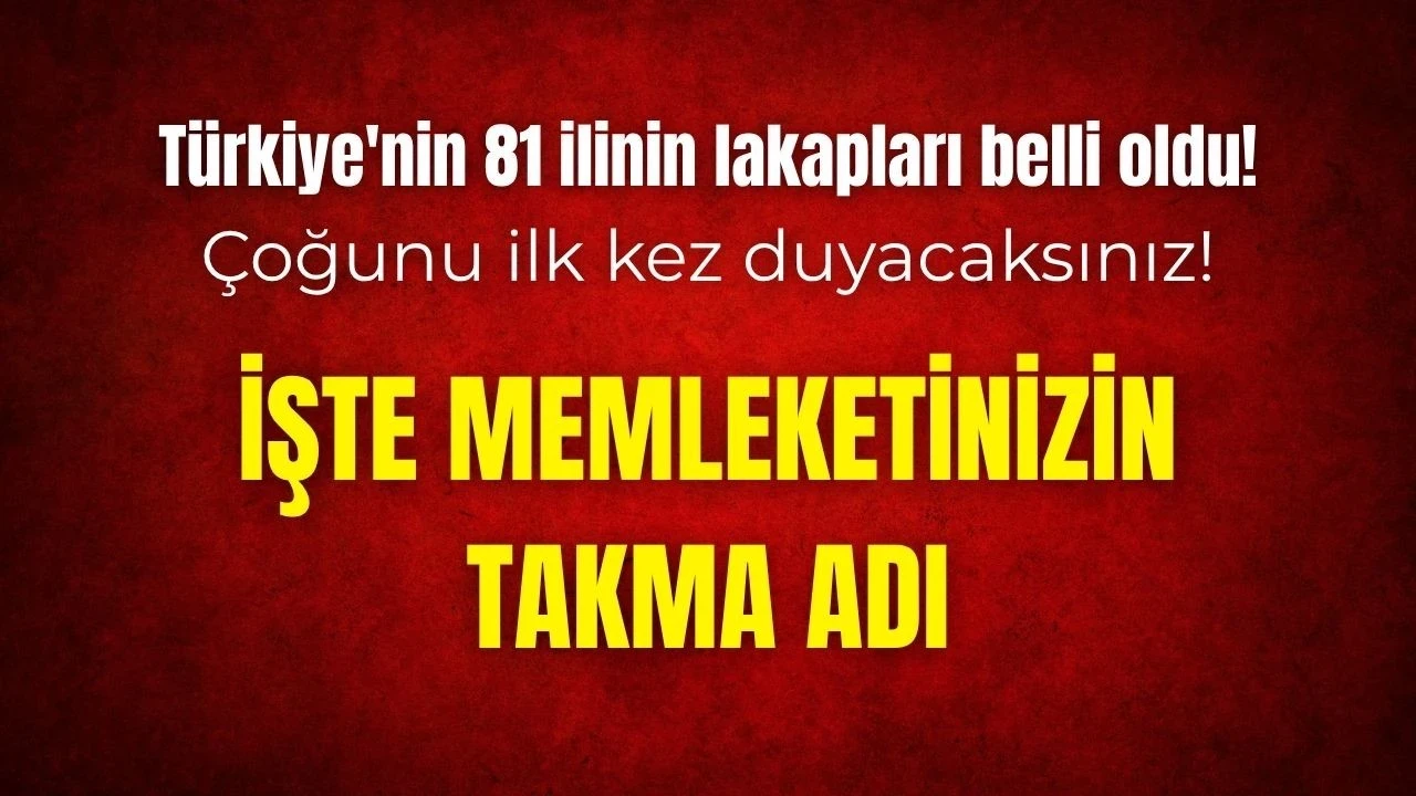 81 ilin lakabı belli oldu! Bazılarını duyunca çok şaşıracaksınız! İşte illerin takma adları