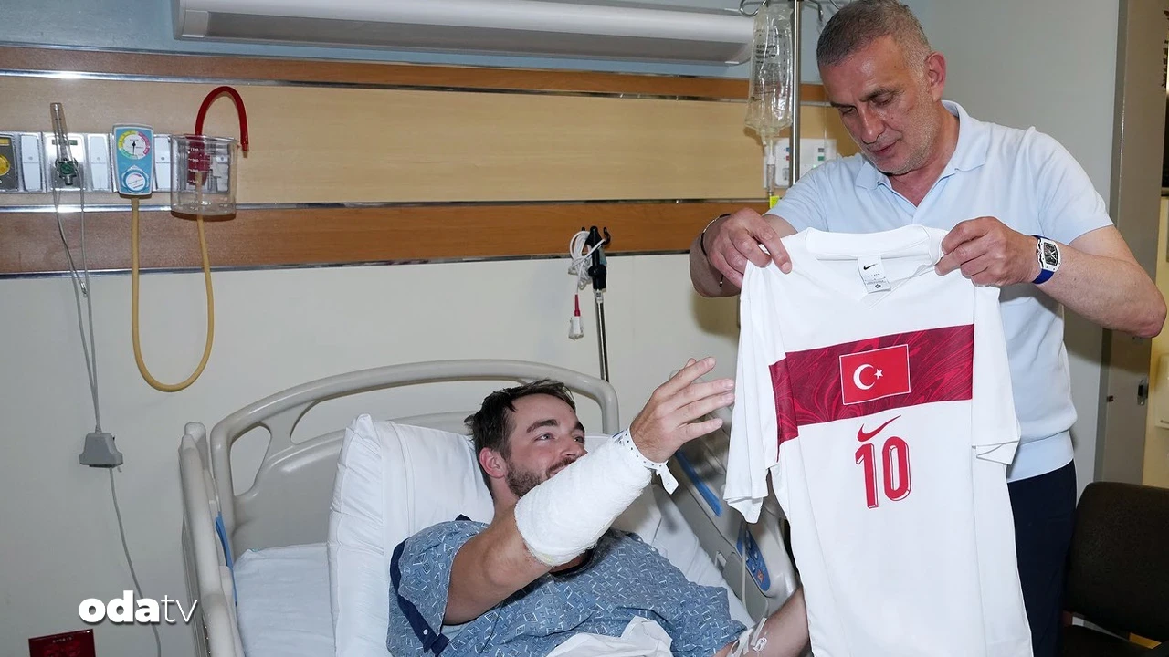 TFF Başkanı İbrahim Hacıosmanoğlu'ndan ABD'li polise hastane ziyareti