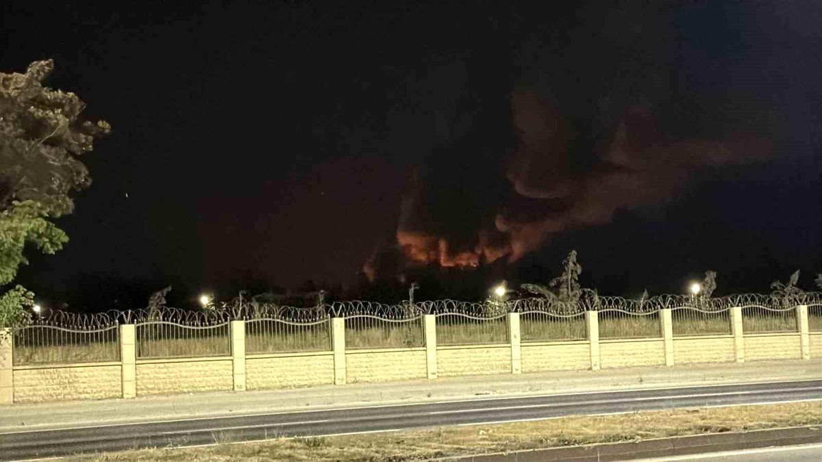 Eskişehir'de TEI fabrikasında korkutan yangın