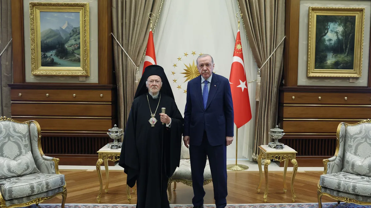 Başkan Erdoğan Fener Rum Patriği Bartholomeos'u kabul etti