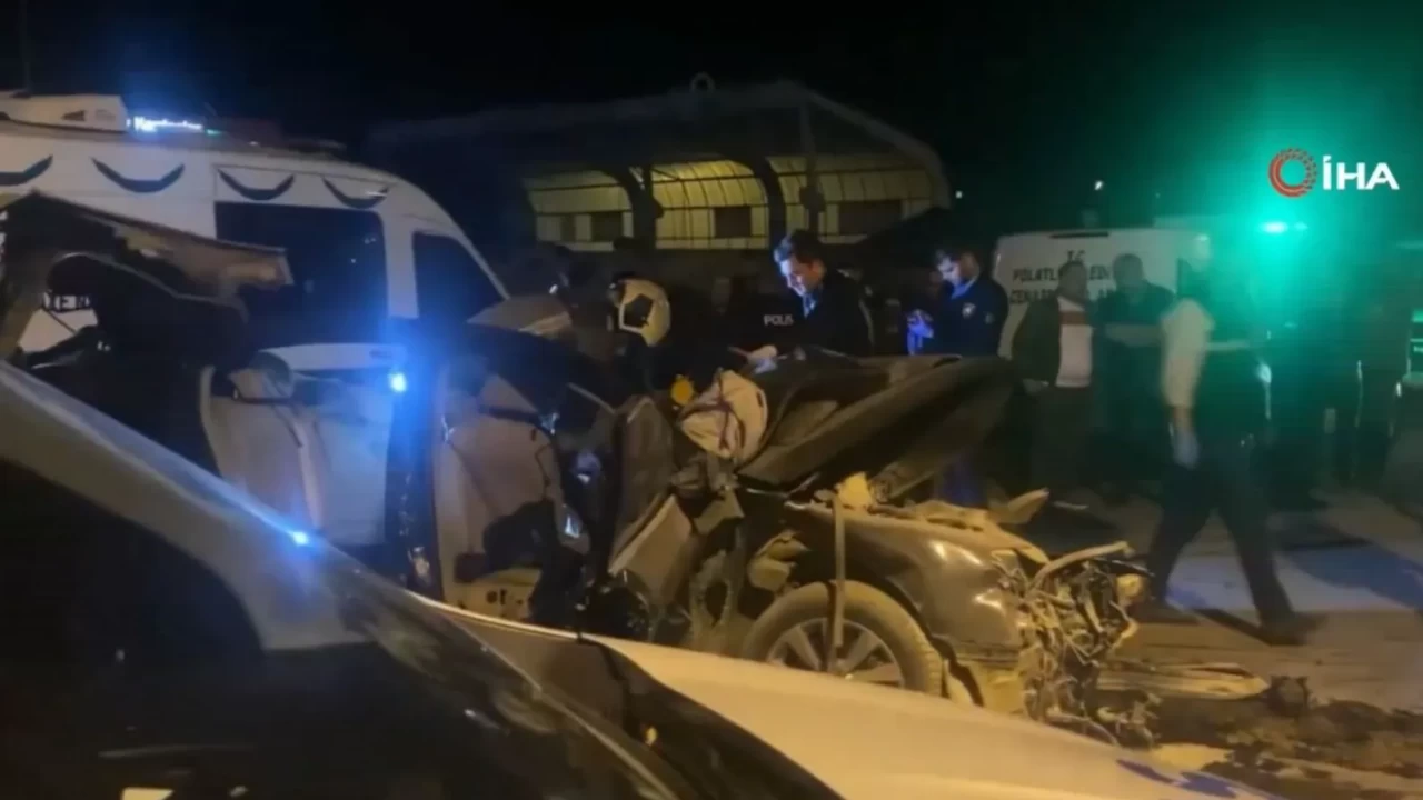 Polatlı'da korkunç kaza kamerada! 3 ölü, 1 ağır yaralı
