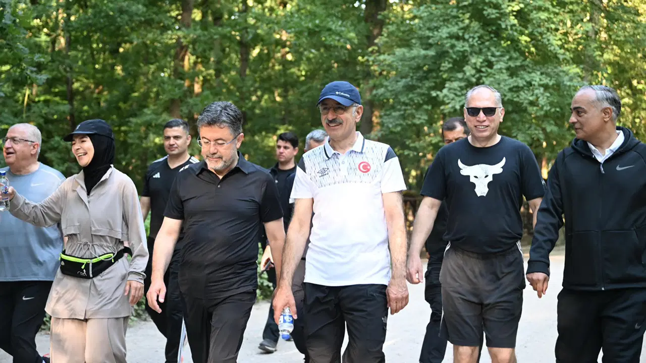 AKP Sakarya'da kampa girdi: Bakanlar ormanda sabah yürüyüşü yaptı