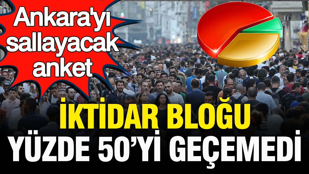 Ankara’yı sallayacak anket: İktidar bloğu yüzde 50’yi geçemedi