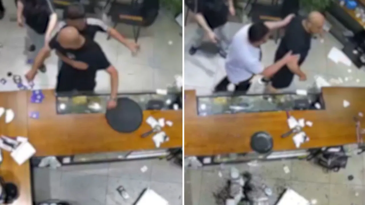 Kafede taşkınlık yaptı, tezgahı birbirine kattı! Polis harekete geçti