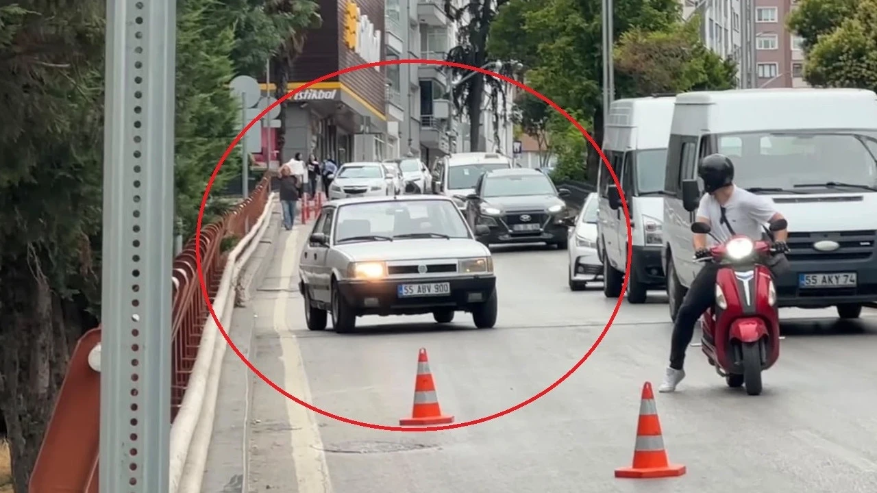 Trafik denetimini görünce geri geri açtı: Motorize polis yakaladı