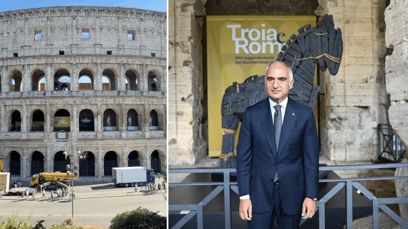 Roma'nın kalbi Kolezyum'da Troya'nın hikayesi dünyayla buluştu