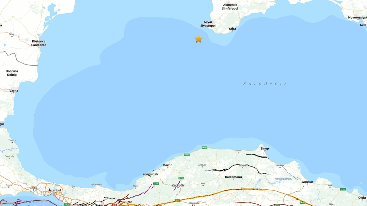 Karadeniz açıklarında 3.9 büyüklüğünde deprem