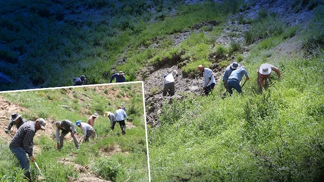 Köylüler küreklerle temizliyor: Bölgede inceleme yapıldı! 'Her yıl aynı çileyi çekiyoruz'
