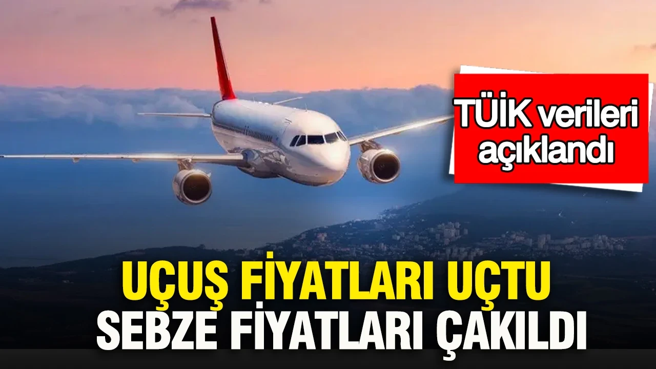 TÜİK verileri açıklandı: Uçuş fiyatları uçtu, sebze fiyatları çakıldı