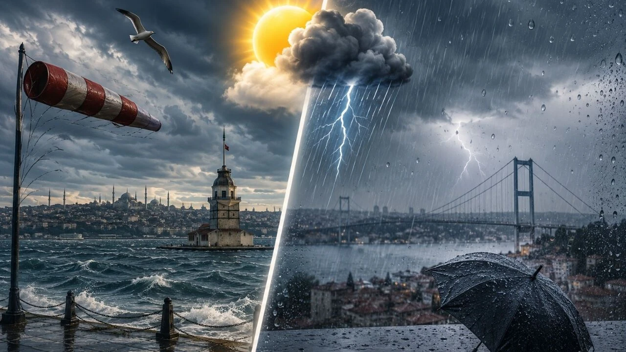AKOM saat verdi! İstanbul'da önce fırtına, sonra yağış