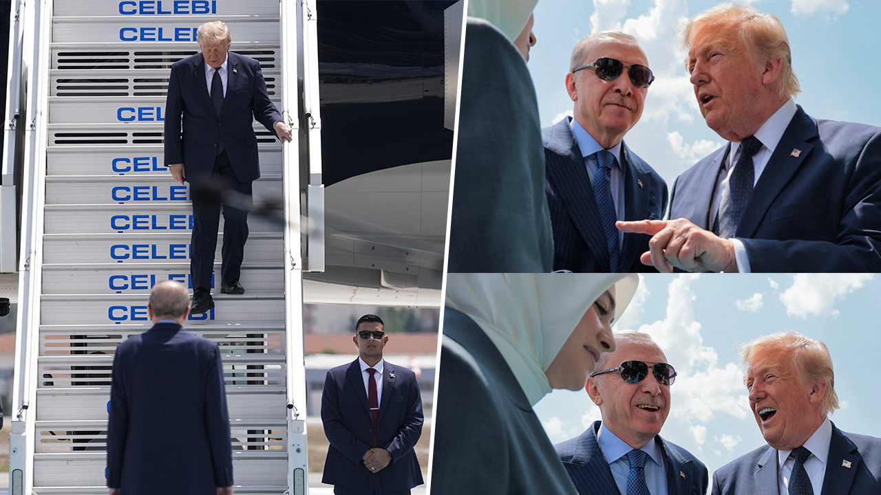 Donald Trump'ı Ankara'da Cumhurbaşkanı Erdoğan karşıladı