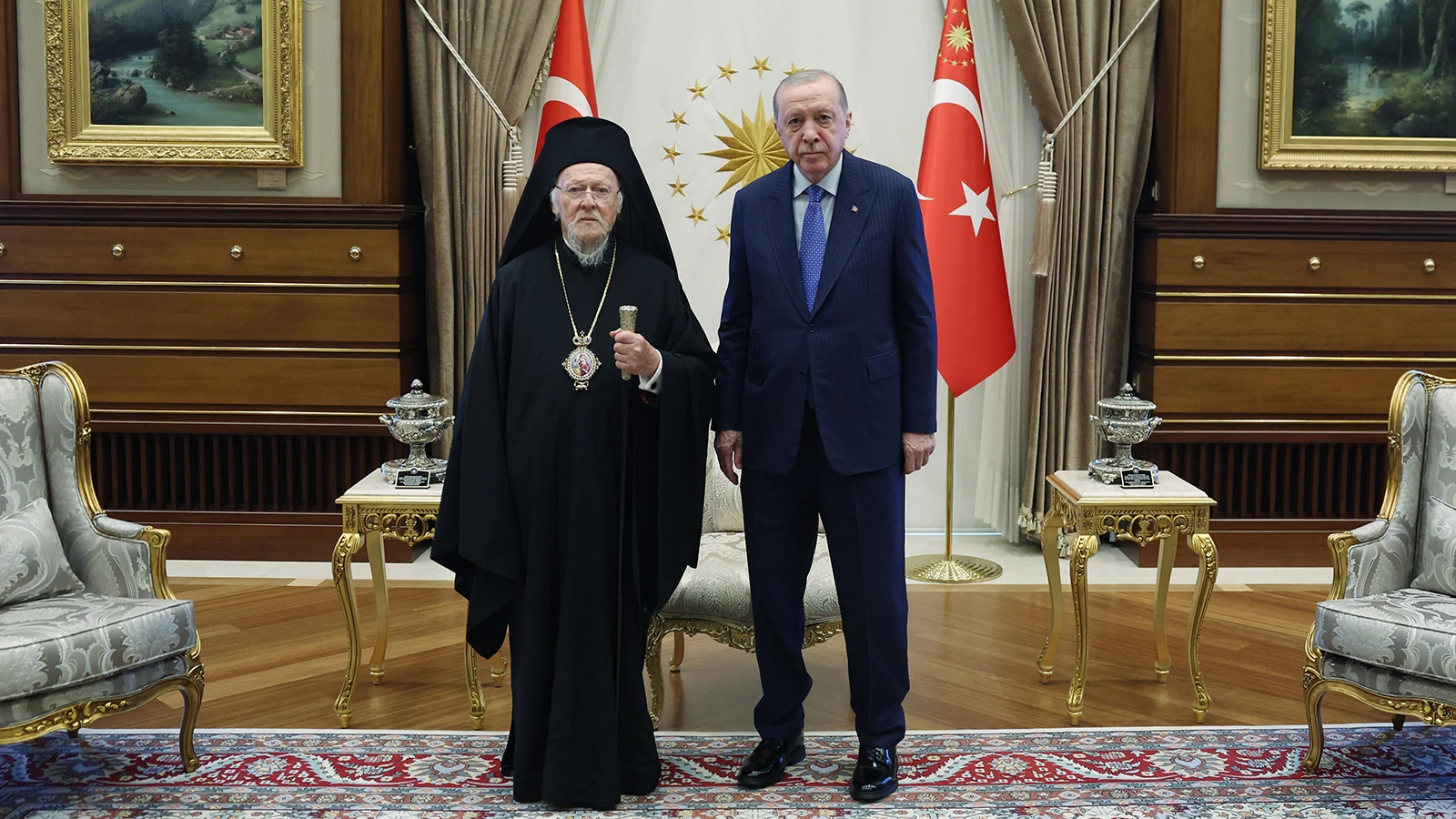 Cumhurbaşkanı Erdoğan, Fener Rum Patriği Bartholomeos’u kabul etti