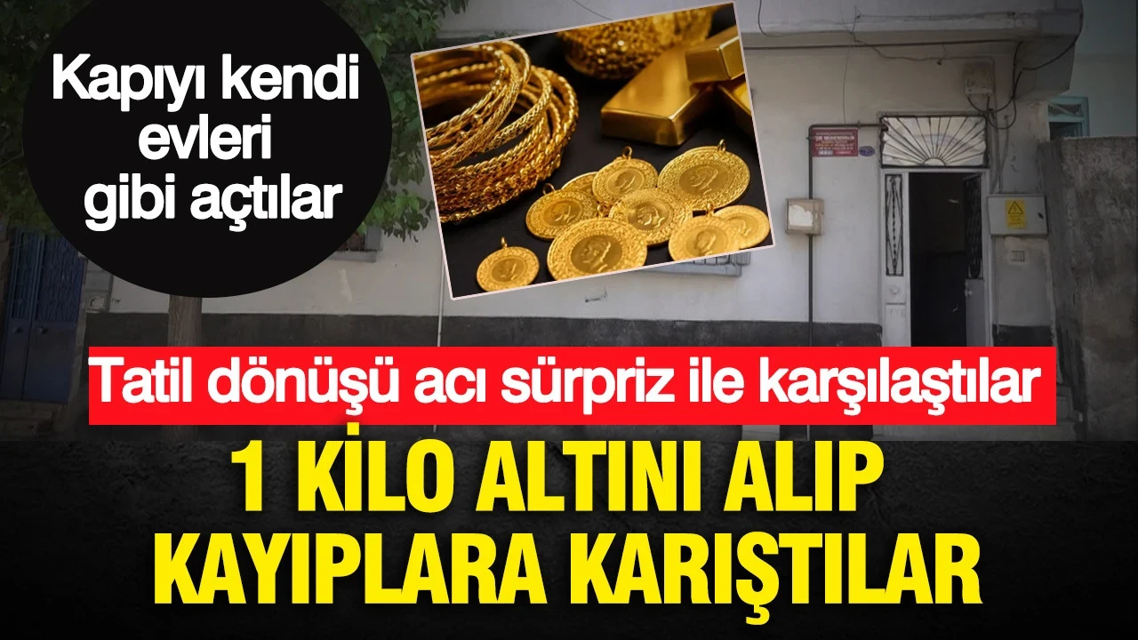 Ev sahipleri tatil dönüşü acı sürpriz ile karşılaştılar: Kapıyı kendi evleri gibi açtılar: 1 kilo altını alıp kayıplara karıştılar