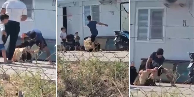 Boşanmak isteyen eşe çocukların gözü önünde korkunç dayak