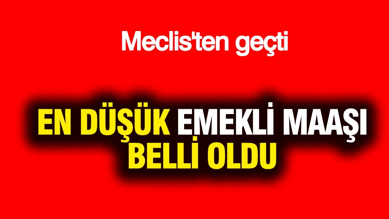 En düşük emekli maaşı belli oldu: Meclis'ten geçti