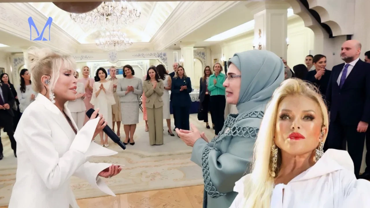 Ajda Pekkan'ın NATO zirvesindeki konserine dair fotoğraflar paylaşıldı! Emine Erdoğan'ın lider eşlerine düzenlediği özel davetin detayları