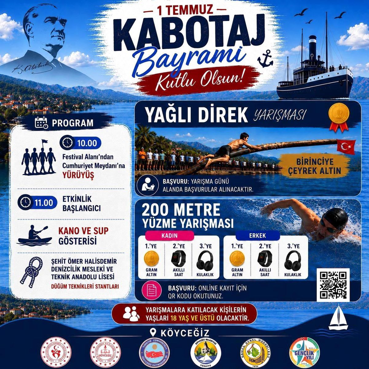 Köyceğiz'de Denizcilik ve Kabotaj Bayramı çeşitli etkinliklerle kutlanacak