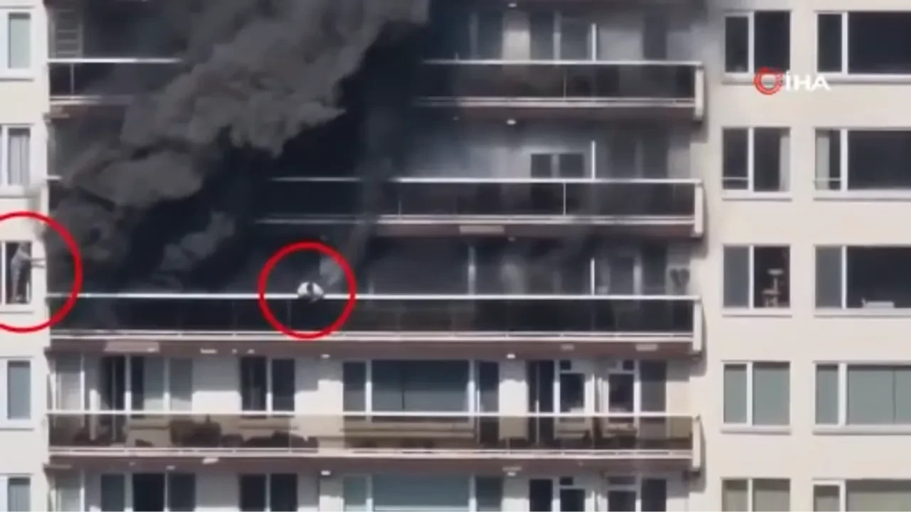 Belçika'da 10 katlı binada yangın: Can pazarı anları!