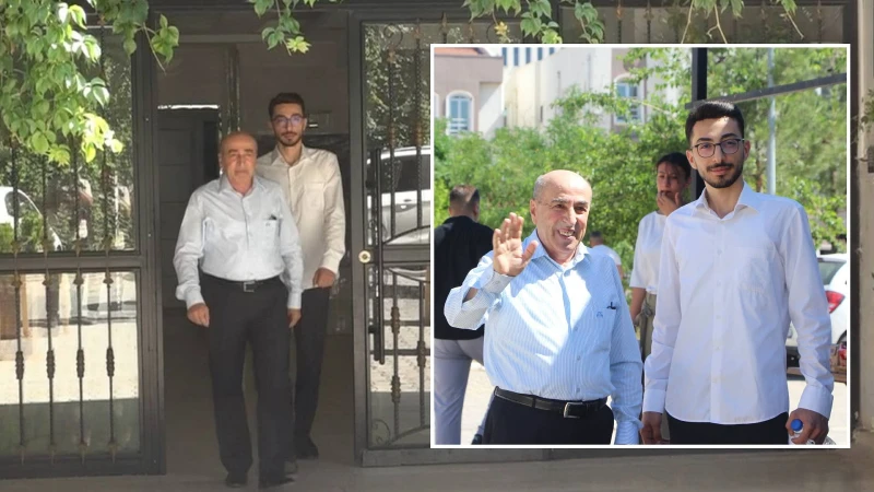 70 yaşındaki baba 25 yaşındaki oğlu ile sınava girdi