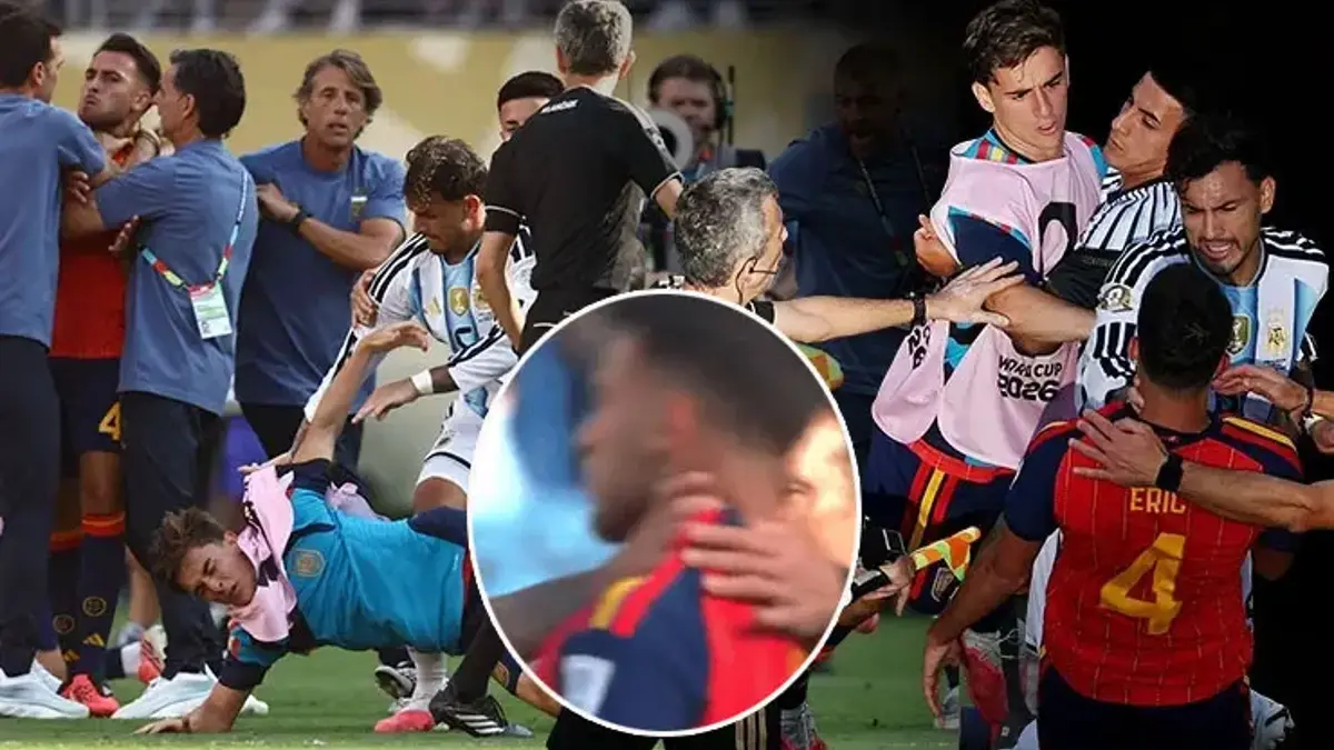 Dünya Kupası finalinde ortalık karıştı! Paredes boğazını sıktı, Gavi'ye yumruk attı