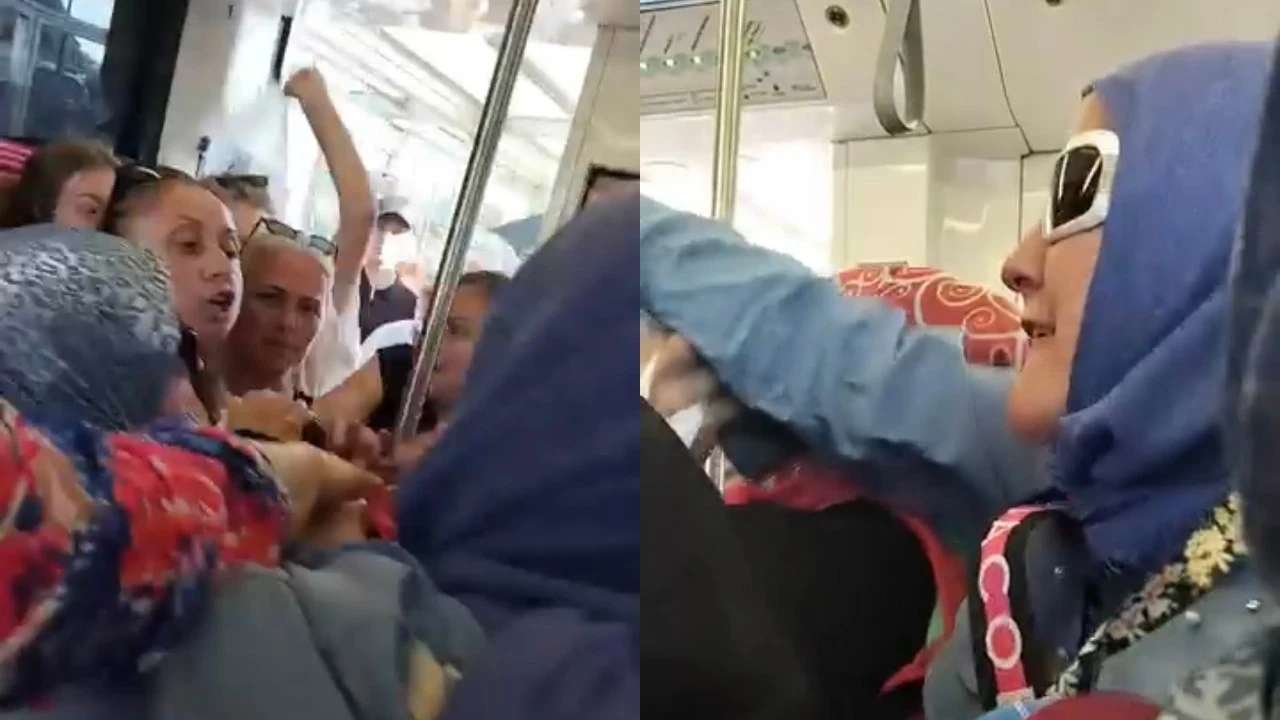 Eminönü'nde tramvayda yer tartışması kavgaya dönüştü: Çocukların oturduğu koltuklar nedeniyle tartışma çıktı