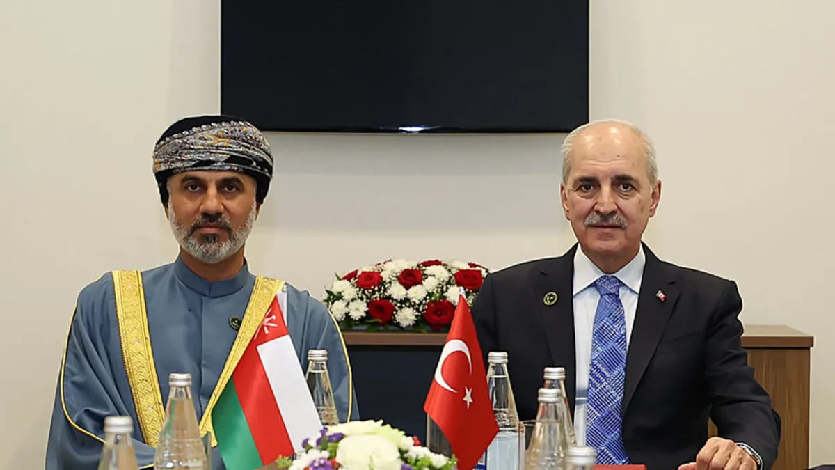 TBMM Başkanı Kurtulmuş Umman Meclisi Başkanı Al Maawali ile görüştü