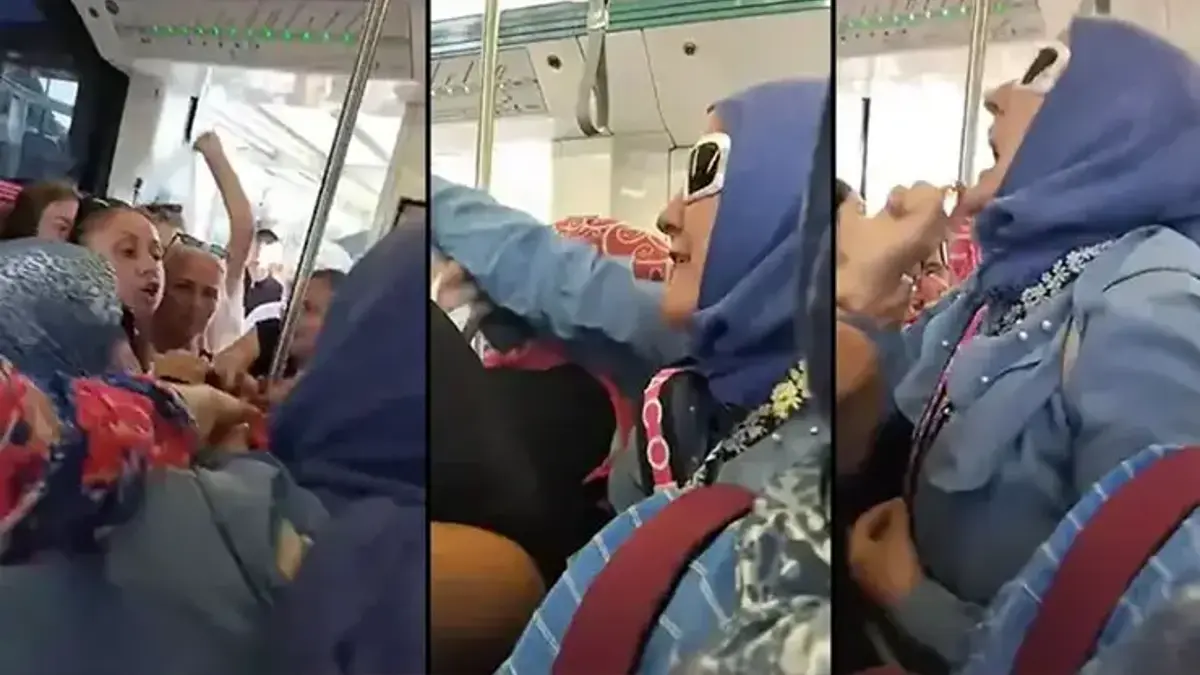 Tramvayda 'Çocuklar kalksın' kavgası ortalığı birbirine kattı!