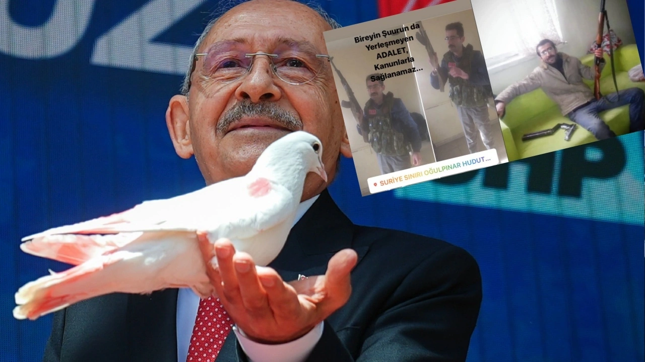 Kılıçdaroğlu'nun uçuramadığı güvercinleri getiren kişinin silahlı pozları