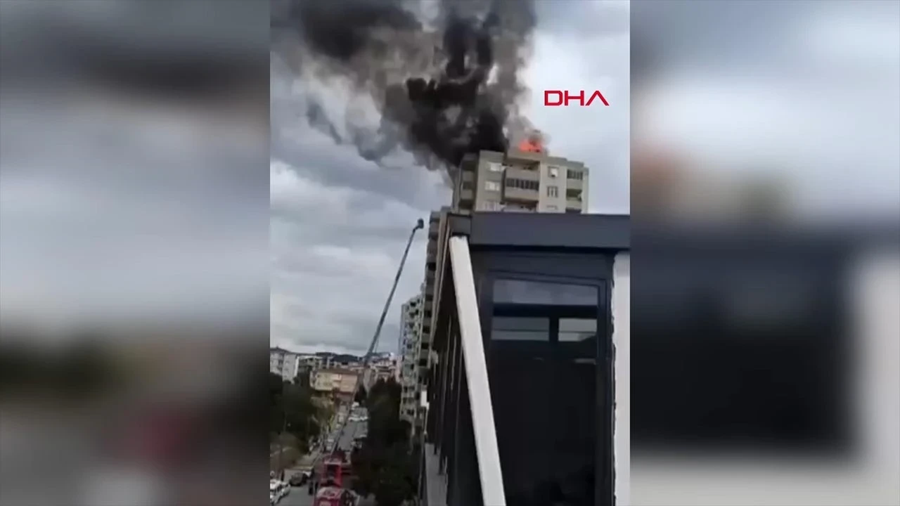 Gebze’de panik dolu anlar! Çatıdan yükselen alevler korkuttu