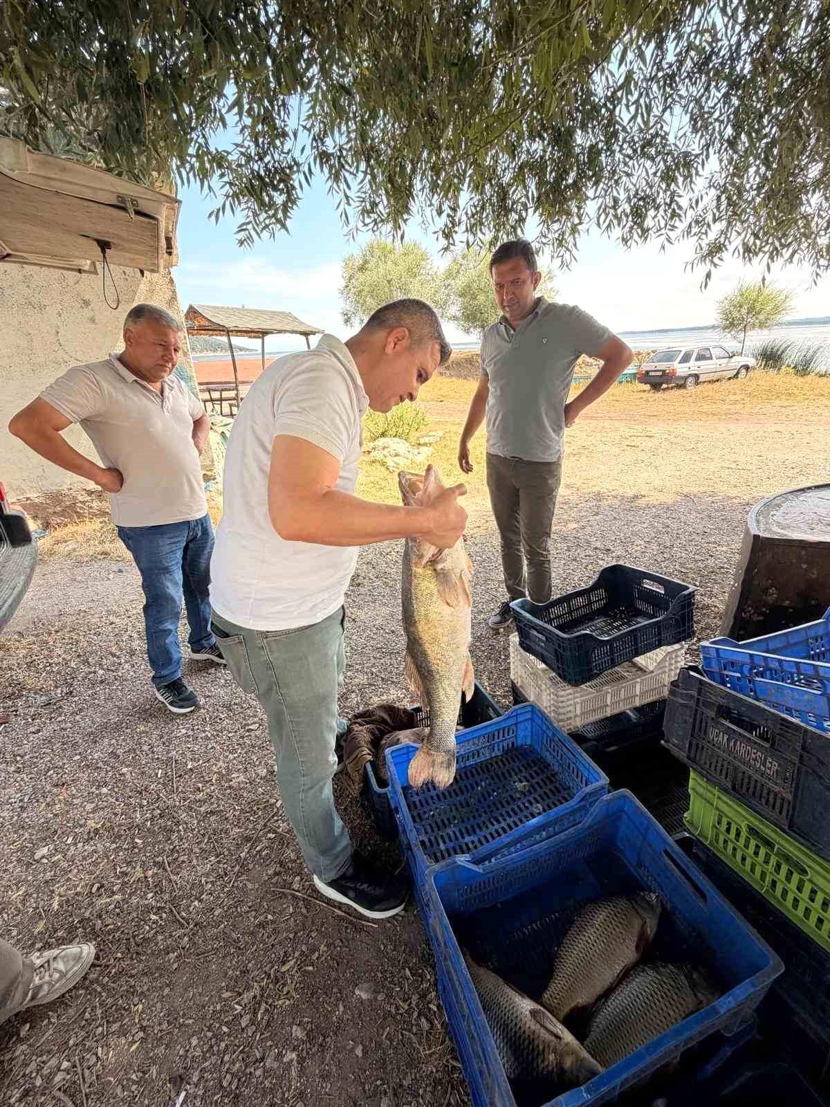 Beyşehir Gölü'nde avlanan balıklar tek tek kontrol edildi