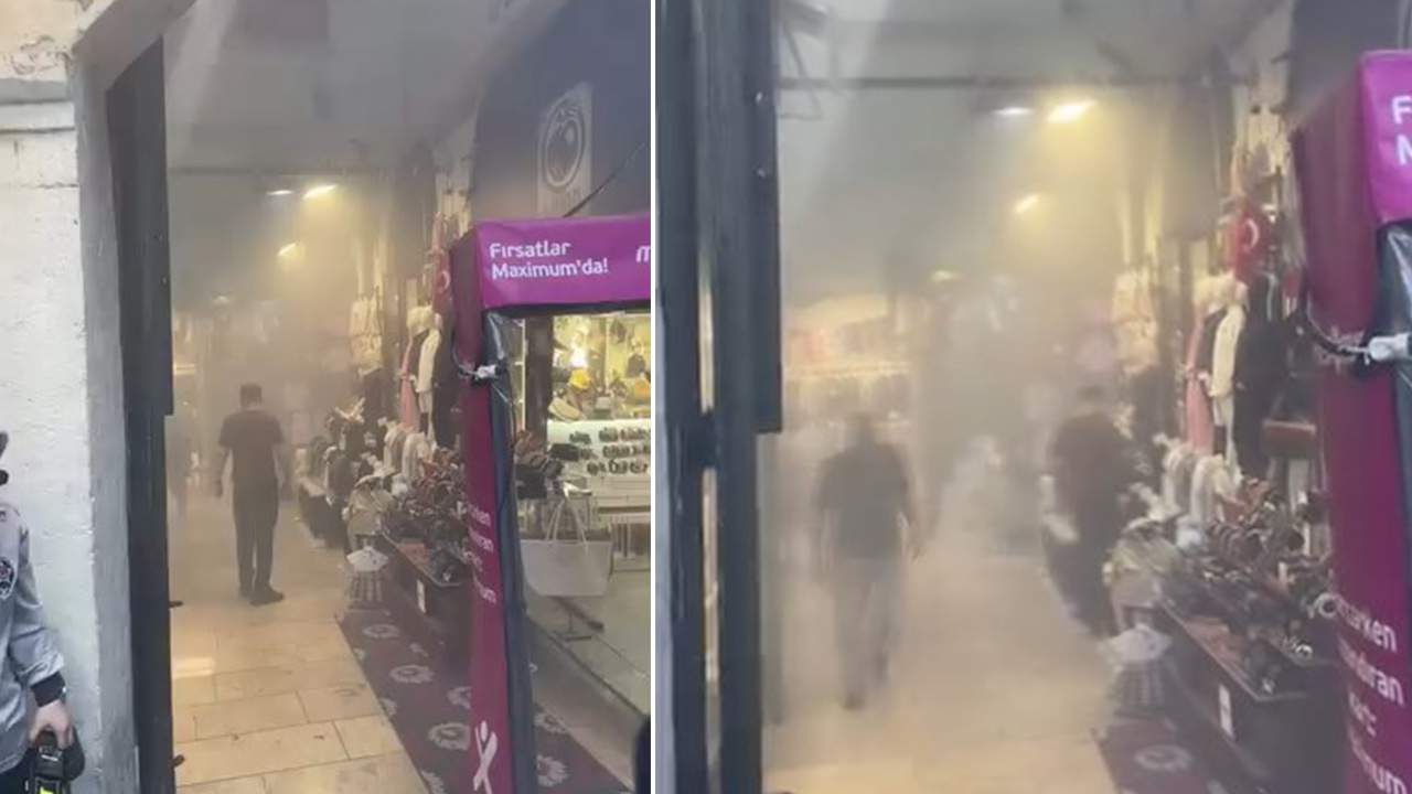 Kapalıçarşı'da yangın paniği: Duman nedeniyle göz gözü görmüyor