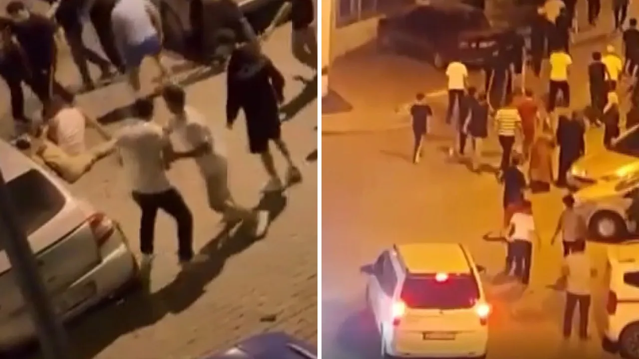 Ailelerin kavgası meydan muharebesine döndü! Sopalarla saldırdılar