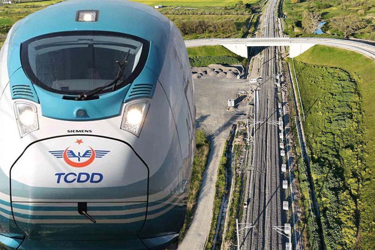 Bursa-Ankara hızlı tren hattı rayları böyle görüntülendi