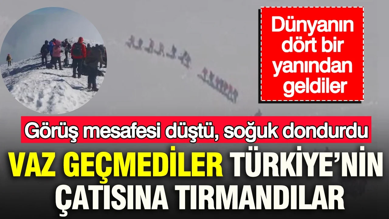 Görüş mesafesi düştü, soğuk dondurdu: Ağrı Dağı’nda eksi 10 derecede zirve dehşeti