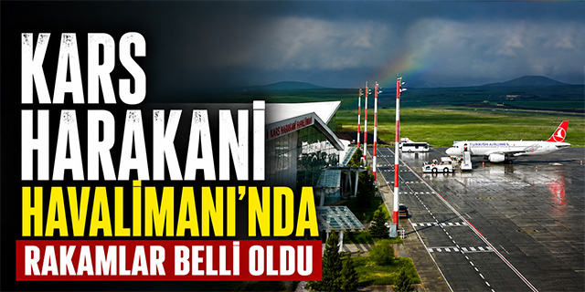 Kars Harakani Havalimanı'nda rakamlar belli oldu