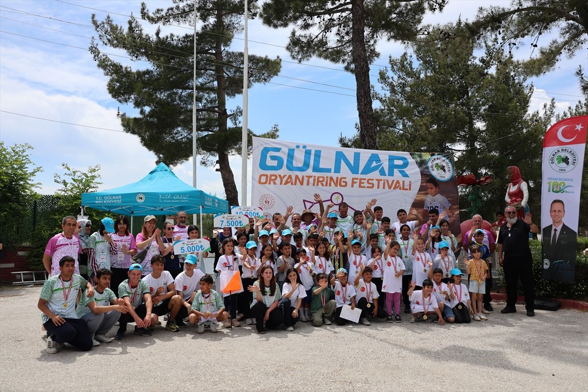 Gülnar'da oryantiring yarışması yapıldı