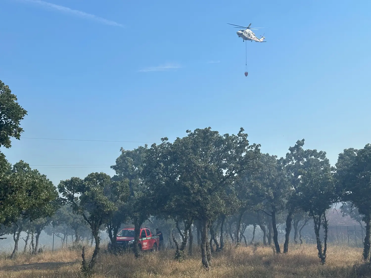 Çanakkale'de arazi yangını! Havadan ve karadan müdahale başladı