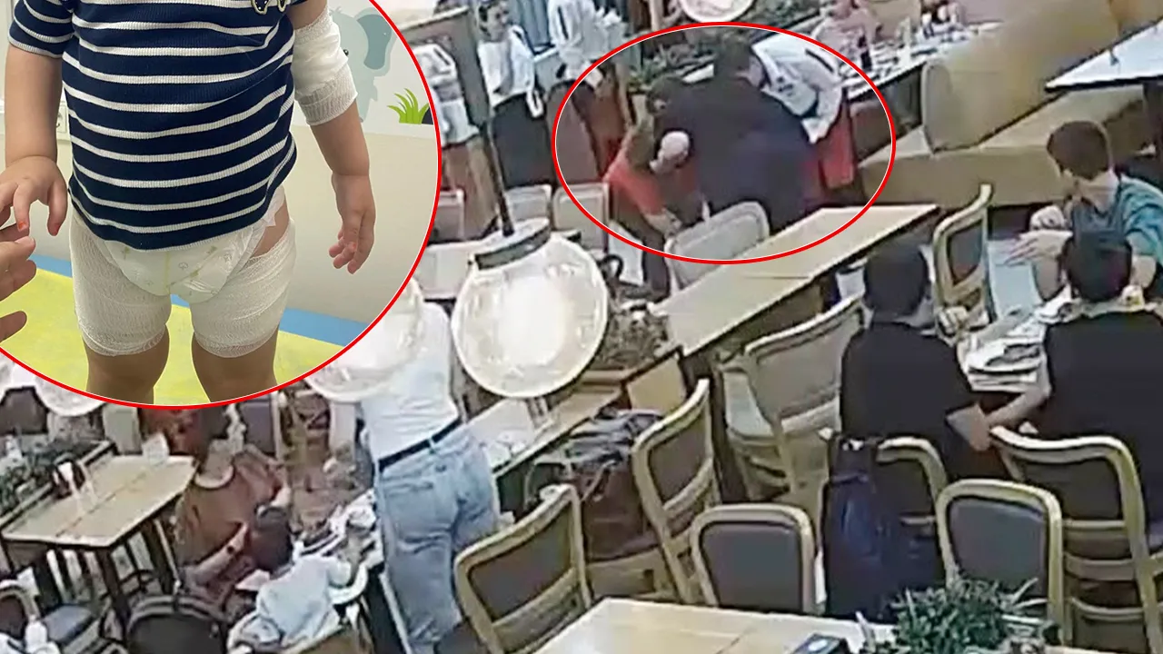 Ünlü döner zincirinde skandal! Kızgın yağ şovu yaparken 2 yaşındaki bebeği yaktılar