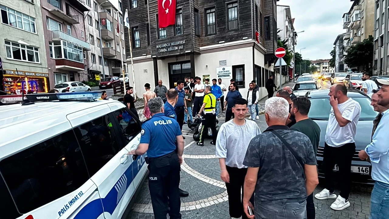 Motosikletli sürücünün kaçışı karakolda bitti
