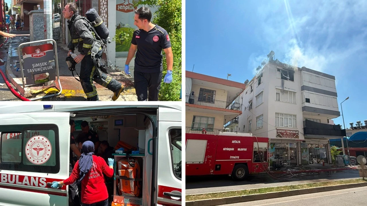 Apartman dairesinde yangın: Ev sahibi ve itfaiye eri dumandan etkilendi